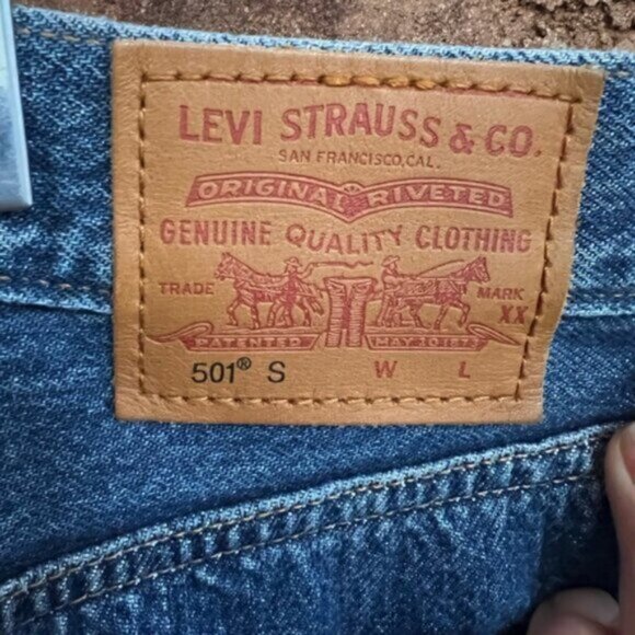 Levis * Premium 501 S jeans EUC 100% cotton W29 L28” High-rise - Picture 12 of 16